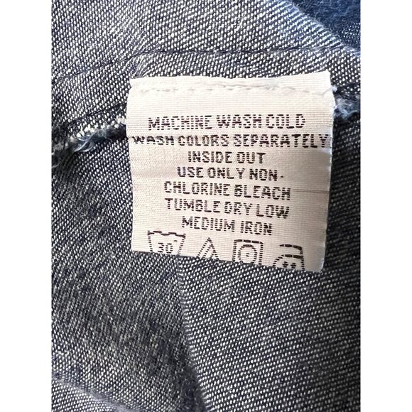 Denim 24/7 Women Plus Size 22W Blue Denim Casual Dress Waist Tie Cotton Comfy - Picture 15 of 16